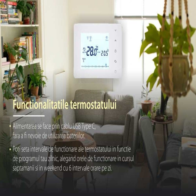 Termostat smart BEOK BOT306RF-WiFi-NR incalzire pardoseala Termostat smart BEOK BOT306RF-WiFi-NR incalzire pardoseala
